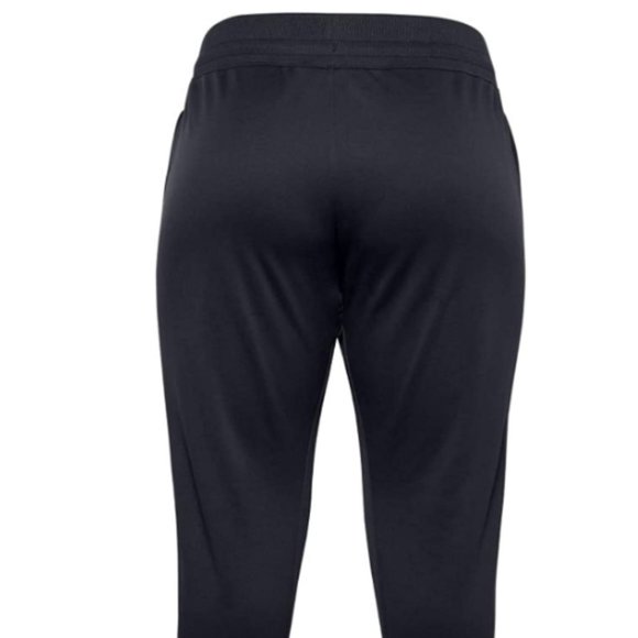 Under armour Joggers Womens Plus Size 2X Loose Fit Fleece Solid Black - Picture 2 of 4